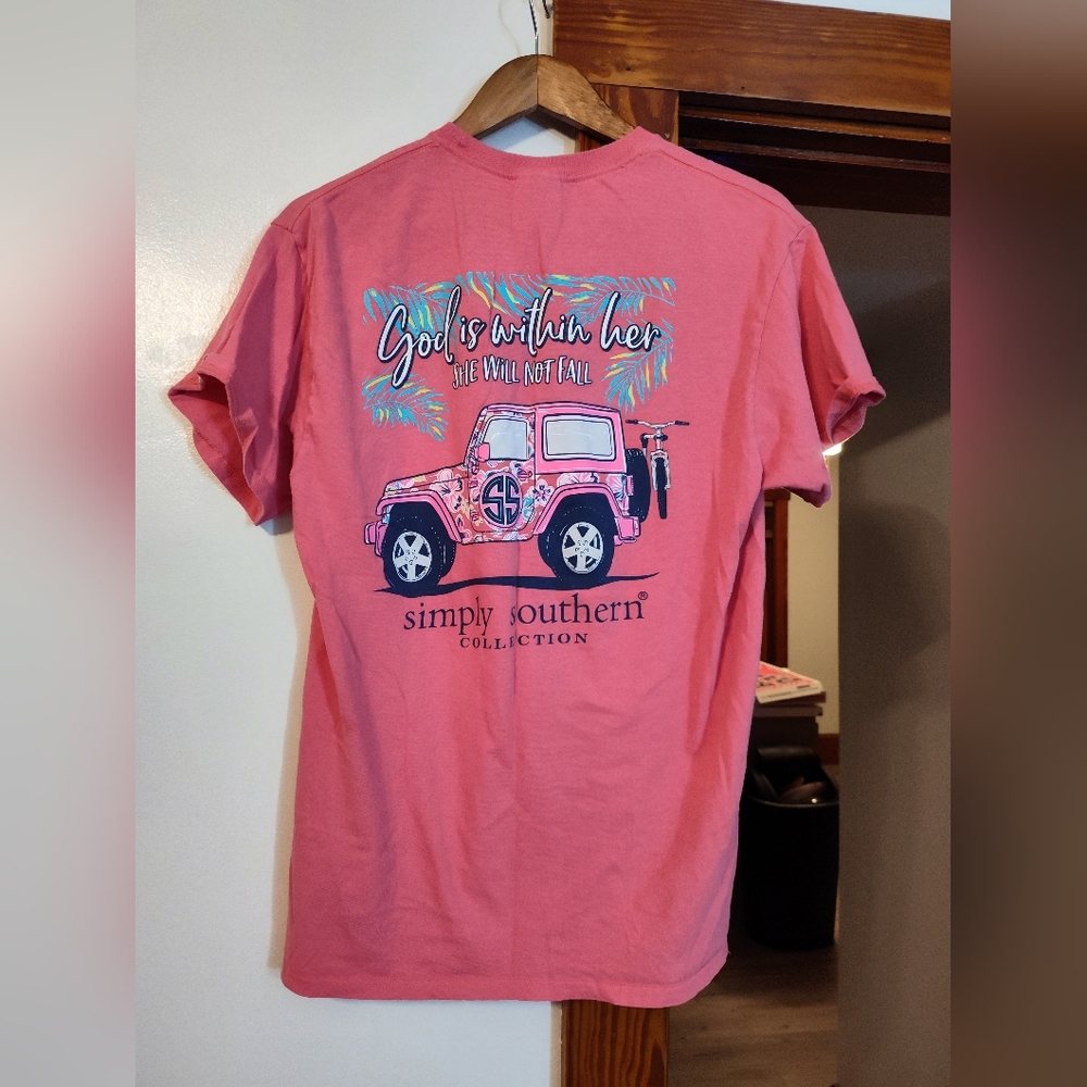 Simply Southern Pink Jeep Graphic Tshirt